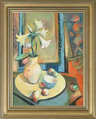 Still Life with Fruit and Flowers by Francois Gerber, oil on canvas, sold Sep 2026