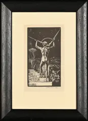 Vir Omnia Metitur by Armando Baldinelli, linocut, sold Sep 2026