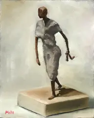 Sculpture by Doctor Maila, oil on board, sold Sep 2026