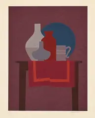 Still Life with Vessels by Francois Naudé, silkscreen, sold Sep 2026