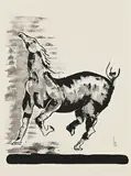 Horse by Severino Braccialarghe, ink and watercolour on paper, sold Sep 2026