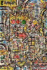 Landscape in Superstroke with Maximum Colour by Conrad Bo, acrylic and enamel on canvas mounted on board, sold Sep 2026