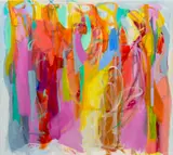 Iluminados" [Illuminated] by Gabriela Tolomei, 2016, Acrylic and Ink on Canvas, sold Aug 2025