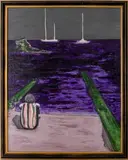 Barfleur Evening by Kayo Lennar, 1983, Oil on Canvas, sold Aug 2025