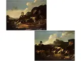 Arkadische Landschaften mit Tieren by Philipp Peter Roos, oil on canvas, offered Sep 2024