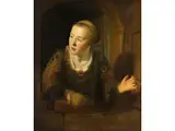 Mädchen am Fenster by Jan Victors, oil on canvas, offered Mar 2024