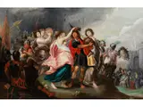 Untitled by Simon de Vos, oil on panel, offered Sep 2022