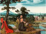 Heiliger Hieronymus by Joachim Patinir, oil on panel, sold Mar 2026