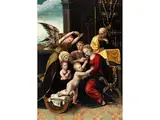 Die Heilige Familie by Flämischer Manierist des 16. Jahrhunderts, oil on panel, offered Mar 2026