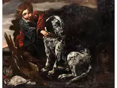 Untitled by Felice Boselli, oil on canvas, sold Dec 2022