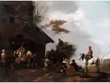 Die Schlachtbank by Philips Wouwerman, oil on canvas, offered Dec 2024