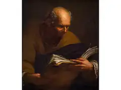 Bildnis Eines Philosophen by Bernardo Strozzi, oil on canvas, sold Jun 2019