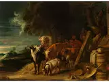 Der Verliebte Stier by Jan Wildens, oil on panel, sold Dec 2018