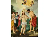 Die Taufe Christi Durch Johannes by Johann König, oil on copper, offered Sep 2025