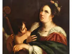 Die Heilige by Bernardo Strozzi, oil on canvas, sold Mar 2023