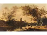 Fischer am Rande Eines Dorfes by Anthonie van Croos, oil on panel, sold Mar 2026