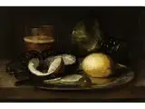 Frühstücksstillleben by Franchoys Elaut, oil on canvas, sold Dec 2015