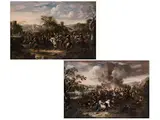 Paar Imposante Schlachtenszenen by Salvator Rosa, oil on canvas, offered Sep 2024