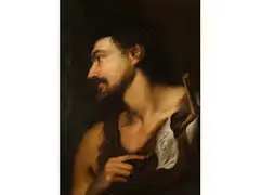 Johannes der Täufer by Giovanni Andrea de Ferrari, oil on canvas, sold Jun 2022