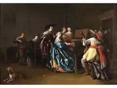 Das Höfische Hauskonzert by Anthonie Palamedesz., oil on panel, sold Jun 2024