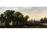 Ideale Parklandschaft mit Palazzo im Hintergrund by Francesco Zanin, oil on canvas, offered Jun 2024
