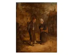 Untitled by Cornelis Dusart, oil on panel, offered Sep 2022
