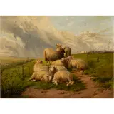 Sheep in a Landscape by Thomas Sidney Cooper, oil on canvas, sold May 2024