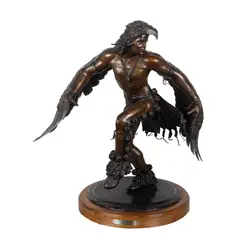 Eagle Dancer by Steve Streadbeck, 1983, bronze sculpture, sold May 2024
