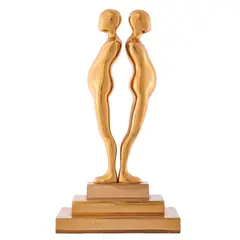 Falling Man (Double Figures) by Ernest Trova, 1986, bronze sculpture, sold May 2024