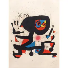 Unesco by Joan Miró, lithograph in colors, sold May 2024