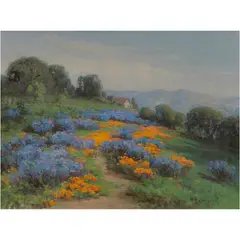 Field of Poppies and Lupine by William Franklin Jackson, oil on canvas, sold May 2024