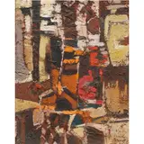 Untitled by Frank Leonard Brooks, oil on canvas affixed to board, sold May 2024