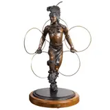Hoop Dancer by Steve Streadbeck, 1983, bronze sculpture, sold May 2024