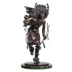 Hopi Buffalo Dancer by Stanley Quentin Johnson, 1980, bronze sculpture, sold May 2024