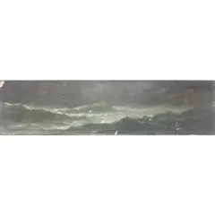 Waves by Charles Hagberg, oil on canvas affixed to board, sold May 2024