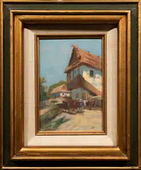 Cows by Carolus Pallya, oil on canvas, sold May 2024