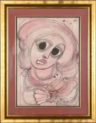 Portrait by Ben Macala, pastel and charcoal on paper, sold Sep 2026
