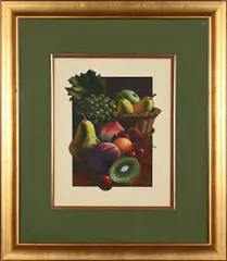Still Life with Fruit by Ken Etberg, pastel on paper, sold Sep 2026