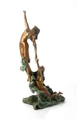 Swimming Nymphs by Angelo Basso, bronze cast with patina, sold Sep 2026