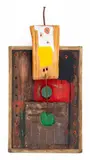 Painted Wood Assemblage Sculpture by Uri Shulevitz, 1993, Collage, sold Aug 2025