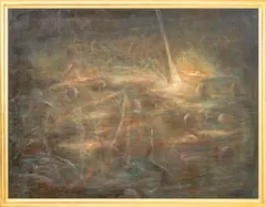 Adrift by Alexis Rockman, 1984, Oil on Canvas, sold Sep 2025