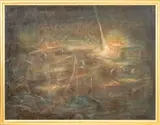 Adrift by Alexis Rockman, 1984, Oil on Canvas, sold Sep 2025