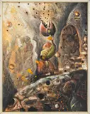 Lat Vs. Long by Alexis Rockman, 1984, Oil on Canvas, sold Sep 2025