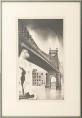 Queensboro Bridge by Louis Lozowick, 1930, Lithograph, sold Sep 2025