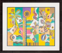 Pink Sunshine by Beatriz Milhazes, 2021, Lithograph in Colors, sold Sep 2025