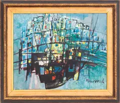 Abstract Composition by Zvi Meirovich, Oil on Canvas, sold Sep 2025