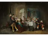 Galante Szene in Einem Interieur by Carel de Moor, oil on copper, sold Sep 2019