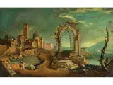 Capriccio by Giacomo Guardi, oil on canvas, sold Sep 2019