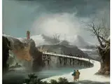 Winterlandschaft by Gregorio Fidanza, oil on canvas, sold Sep 2018