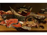Stillleben mit Fischen by Alexander Adriaenssen, oil on panel, offered Jul 2015